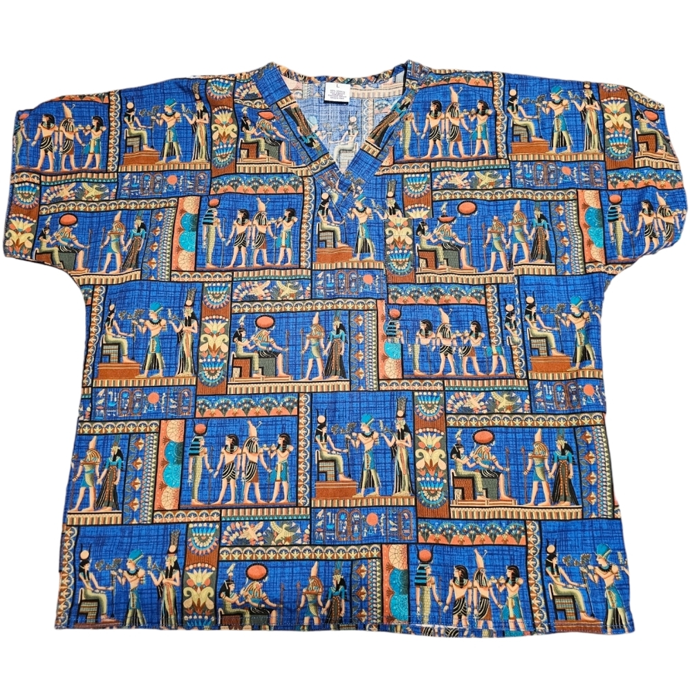 Egyptian Pattern medical Scrub - Unisex Nurse uniform